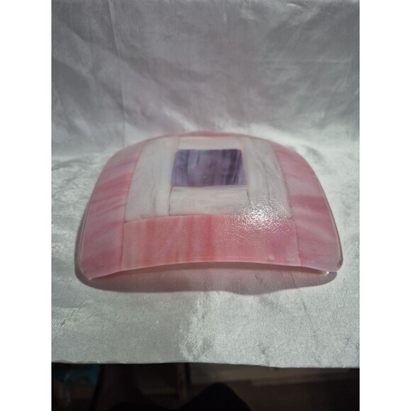 Small Fused Glass Square Trinket Dish 5.5" X 5.5" - Picture 9 of 13